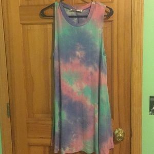 Audrey 3+1 Tie Dye Flowy Tank Top Dress